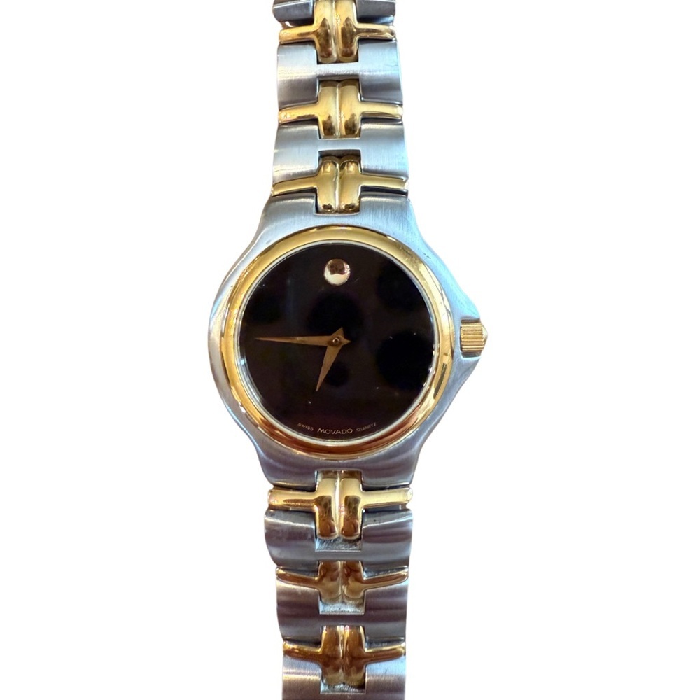 Movado Black and Gold Men's Watch
